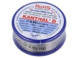 Fir rezistență KANTHAL 0,65mm 4,07&Omega;/m 100-1300&deg;C 0,1kg