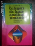 Culegere de fraze analizate sintactic-Prof.Maria Celea