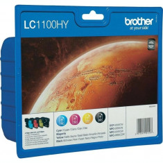 Combo-Pack Original Brother CMYK LC1100HYVALBP pentru DCP-385|395|585|6690|J715|MFC-490|5490|5895|6490|6890|790| 1 x 4503x325 incl.TV 0.11 RON &amp;amp;quot;L foto