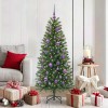 VidaXL Brad de Crăciun artificial cu 150 LED Verde 150 cm PE și PVC 3397347
