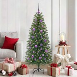 vidaXL Brad de Crăciun artificial cu 150 LED Verde 150 cm PE și PVC 3397347