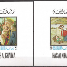 RAS AL KHAIMA 1968 PICTURA CRACIUN ( 2 colite de luxe ndt. ) MNH