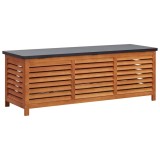 vidaXL Ladă depozitare grădină, 150x50x55 cm, lemn masiv de eucalipt