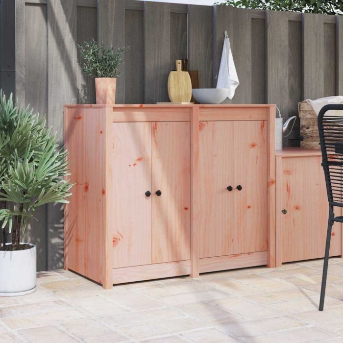 vidaXL Ușă de bucătărie 2 pcs Maro 50 x 9 x 82 cm lemn masiv de duglas 868176