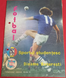 Program meci fotbal SPORTUL Studentesc - DINAMO Bucuresti (martie 1988)