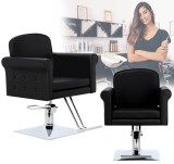 Scaun de coafat Jade hidraulic rotativ pentru salonul de coafură Suport cromat scaun de coafor