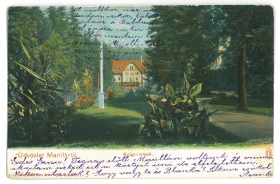 1330 - MARILLA, Caras Severin, Park, Romania - old postcard - used - 1902 foto