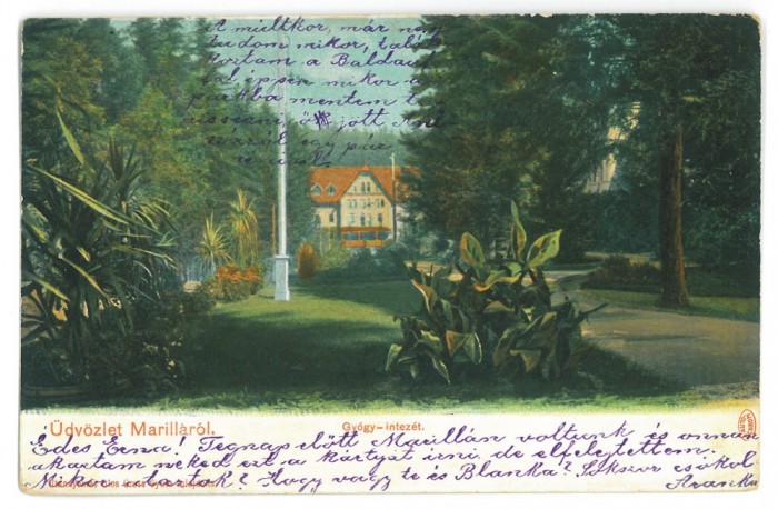 1330 - MARILLA, Caras Severin, Park, Romania - old postcard - used - 1902