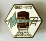 INSIGNA MEVA 1882 1972 CFR FABRICA VAGOANE MARFA DROBETA TURNU SEVERIN MAI RARA