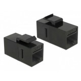 Cupla Keystone RJ45 Cat.6 UTP Negru, Delock 86629