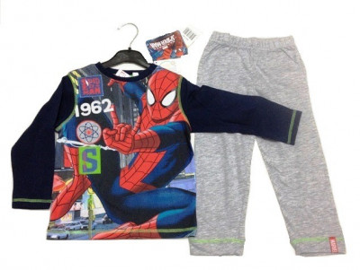 Pijama albastru cu gri Spiderman 8ani (128cm) foto