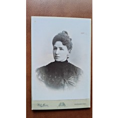 Fotografie pe carton, femeie, 1901