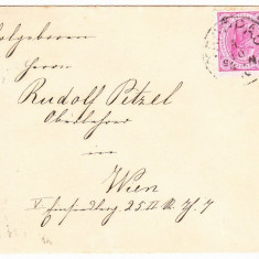 Austria Österreich 1896 Postal History Rare Cover Toppau to Vienna D.362