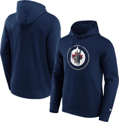 Winnipeg Jets hanorac de bărbați cu glugă Primary Logo Graphic navy - L foto