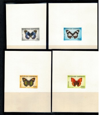 Gabon 1981 - Fluturi, set colite ndt neuzate DELUXE foto