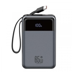 Baterie Externa XO Design PR267, 20000mAh, 65W, QCPD, 1 x USB-A - 2 x USB-C, Gri