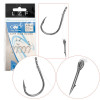 Set 5 Ace Pescuit Legate Tip D, Carlige Chinu Black Nickel #8, Fir 0.22mm, 12cm, 25lbs, Accesorii Monturi Feeder
