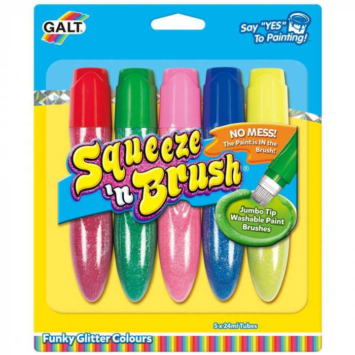 Squeeze n Brush - 5 culori cu sclipici