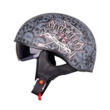 Casca moto open face W-TEC Black Heart V535 Cross Skull