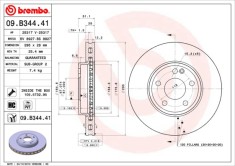 BREMBO 09.B344.41 PRIME LINE - UV Coatedisc frana