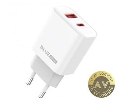 Incarcator Retea Blue Power BPCE12 20W 3A 1 x USB-A - 1 x USB-C Alb foto