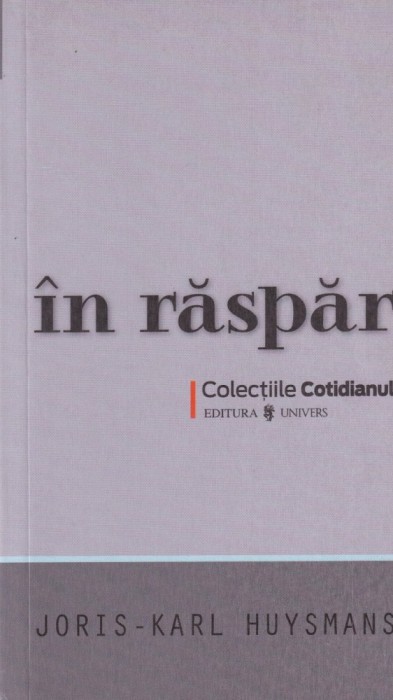 Joris Karl Huysmans - In raspar