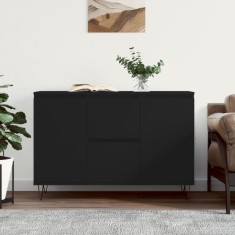 vidaXL Servantă, negru, 101,5x35x70 cm, lemn prelucrat