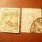 2 Timbre Serbia 1890 Rege Alexander I , 50 para si 1 dinar stampilate