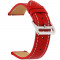 Curea piele, compatibila cu Cookoo Smart Watch, Telescoape QR, 22mm, Crimson Red
