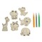 Set Figuri Magnetice Lemn, Arts &amp; Crafts, Animale, 6 Bucăți, Multicolor, Include 3 Minicarei