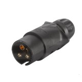 Stecher 3 poli Hella - 24V, Corp Plastic (Cu Capac Filetant)