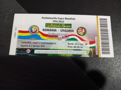 Bilet Romania - Ungaria foto