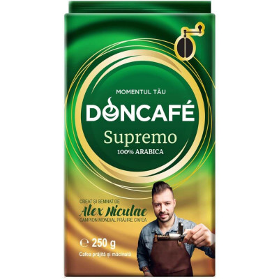 Cafea Macinata Doncafe Supremo, 250 g, Doncafe Supremo Cafea Macinata, Cafea Macinata Arabica Doncafe Supremo, Cafea Arabica Doncafe, Cafea Doncafe Su foto
