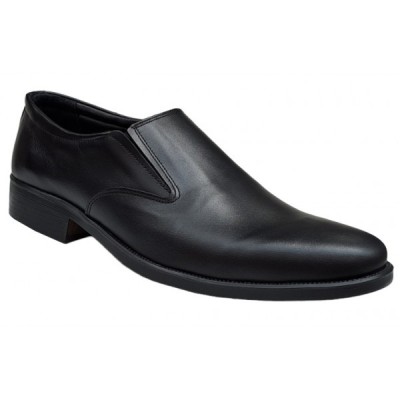 Oferta marimea 40- Pantofi barbati, eleganti, din piele naturala, cu elastic, Negru, lADY3NEL foto