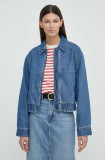 Cumpara ieftin Levi&#039;s geaca jeans femei, culoarea albastru marin, de tranzitie