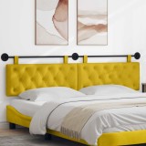 vidaXL Cap de pat suspendat Pe perete Galben 210 x 55 x 7 cm Catifea 42032227