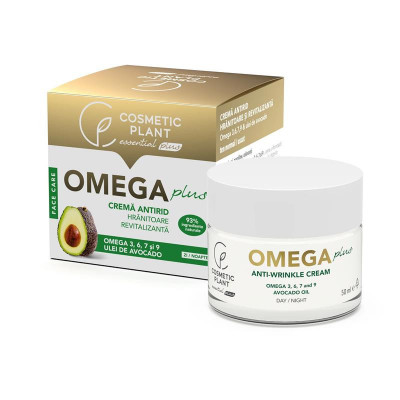 Crema Antirid Hranitoare si Revitalizanta Omega Plus cu Omega 3, 6 , 7, 9 si Ulei de Avocado 50 mililitri Cosmetic Plant foto