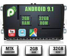 [Oferta] Navigatie Volkswagen, Android 9.1, QUADCORE MTK 2GB RAM + 32GB ROM, 9 inch - AD-BGPVW9MTK2GB foto