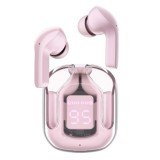 Casti Type-C, Bluetooth 5.3, IPX4, ENC, LED Display Digital - Acefast (T6) - Pink Lotus