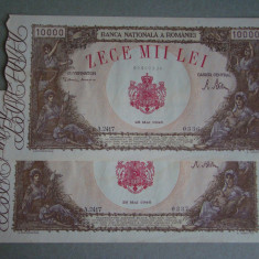 Bancnotele 10000 lei 28 Mai 1946 ROMANIA - Serii Consecutive