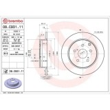 Set disc frana Toyota Mirai (Jpd1) 12.14-05.20, Prius Plus ( W4) 05.11-, Spate, 290X12mm, plin, BREMBO