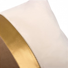 Perna decorativa, model cu dunga aurie, 50&amp;amp;#215;30 cm, maro/alb foto