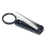 Lupa cu Penseta si LED MG17134, Marire 10X, Diametru 25mm, Instrument Optic Electronica, Reparatii Telefoane, Tablete