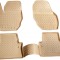 Set de 4 covorase bej cauciuc 3D stil tavita premium pentru Volvo V70, XC70, S80 II 2006-2016