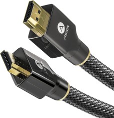 Cablu HDMI 4K Avon 6ft [4K@60Hz, 2K@240Hz] - Cablu HDMI 2.0 de mare viteză de 18 Gbps - HDR, 3D, 2160P, 1080P, Ethernet - Cablu HDMI &amp;icirc;mpletit 28AWG - foto