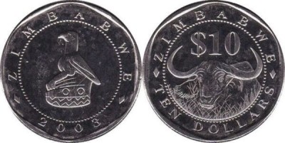 Zimbabwe 2003 - 10 dollars UNC foto