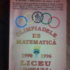 Olimpiadele de matematica 1990 -1996, cl. IX-X - M. Becheanu / R5P3F