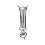Balon Folie Semnul Exclamarii Argintiu 40 cm