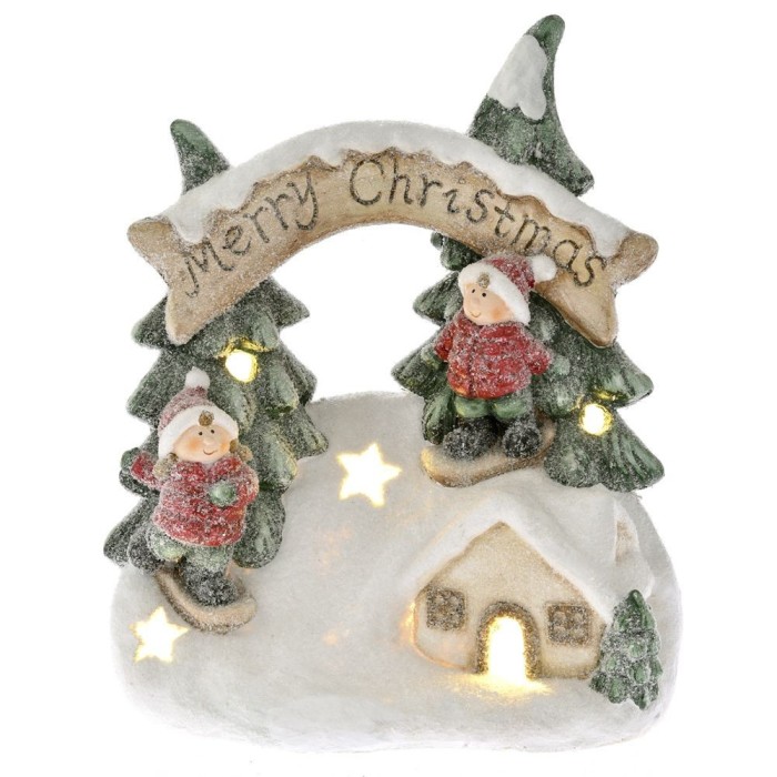 Decoratiune cu LED Merry Christmas 30 cm x 35 cm