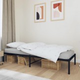Cumpara ieftin Cadru pat metalic, negru, 80x200 cm